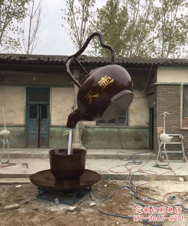 周口广场茶壶景观铜雕