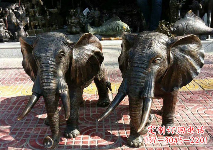 周口中领雕塑出品:专业定制铜大象雕塑
