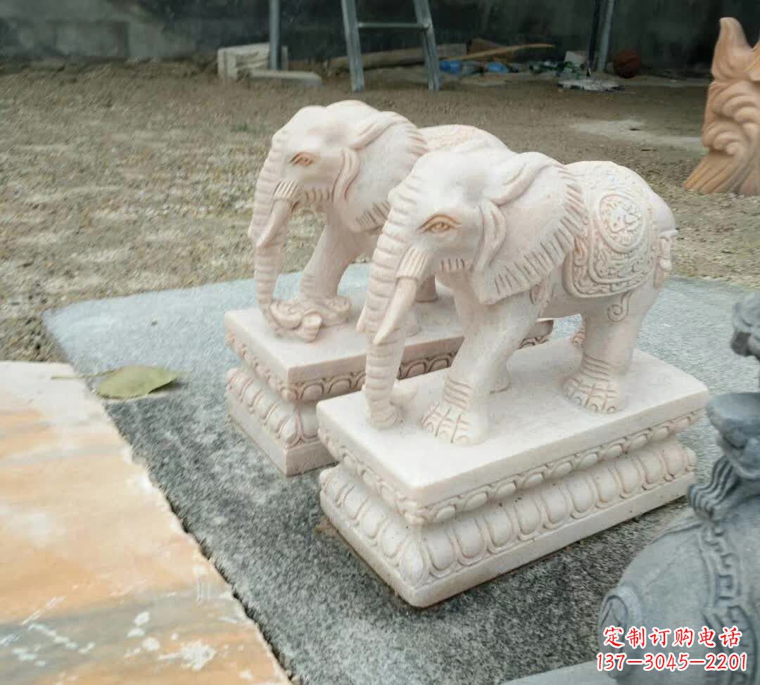 周口汇聚大象精神的石雕大象