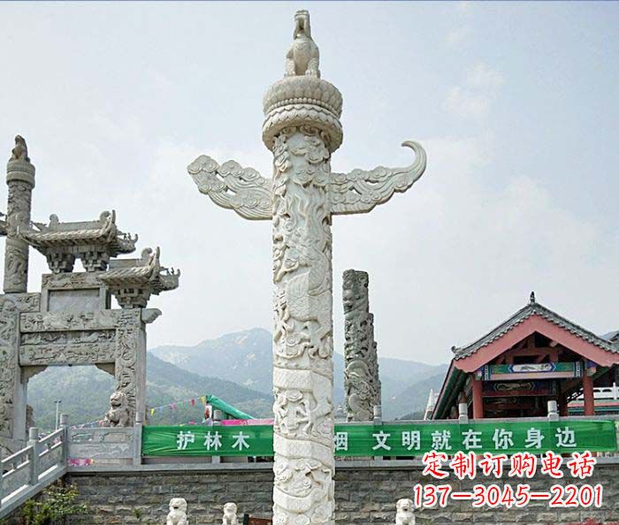 周口广场景观大理石华表石雕