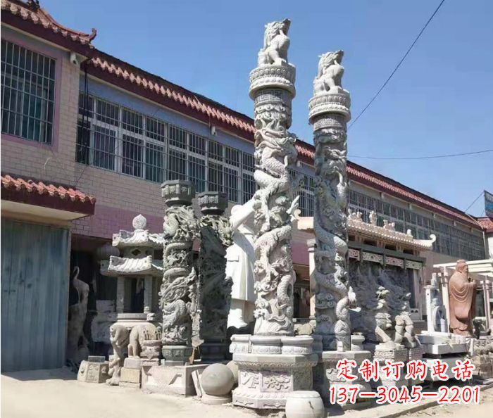 周口品质考究的大理石龙柱石雕