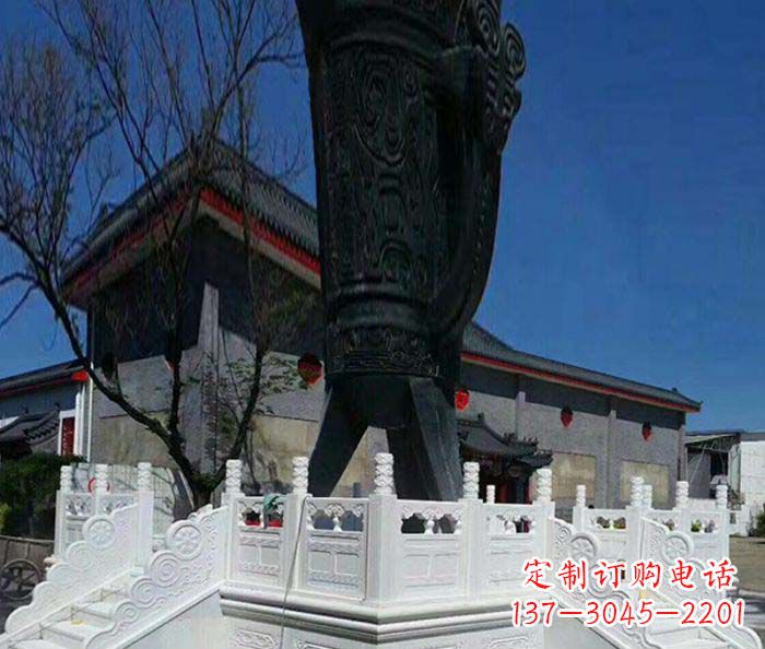 周口广场景观汉白玉升旗台石雕