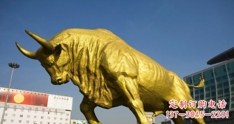 周口广场牛动物铜雕