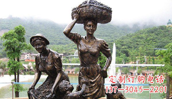 周口中领雕塑丰收葡萄铜雕
