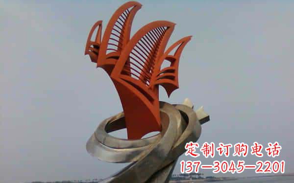 周口定制不锈钢帆船雕塑