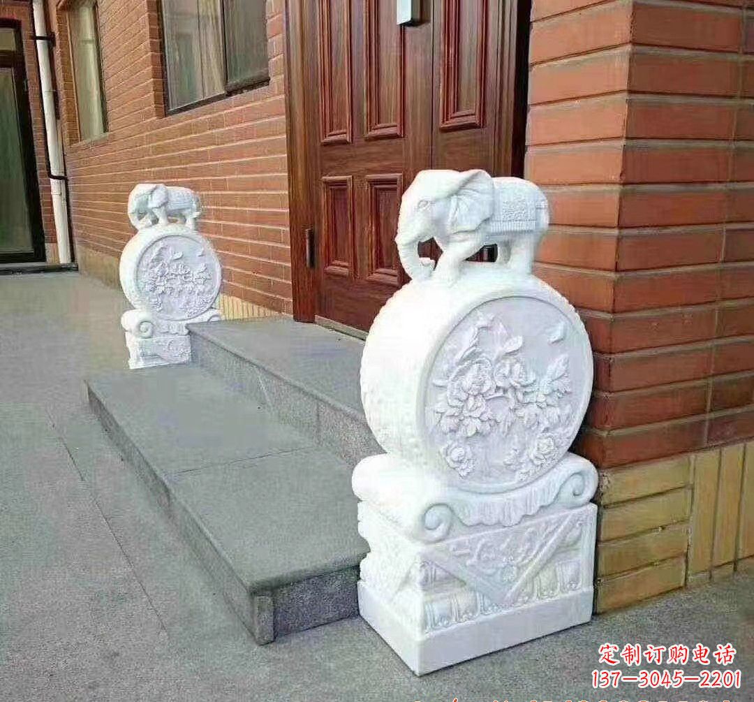 周口汉白玉大象雕塑,令家庭美景更加完美