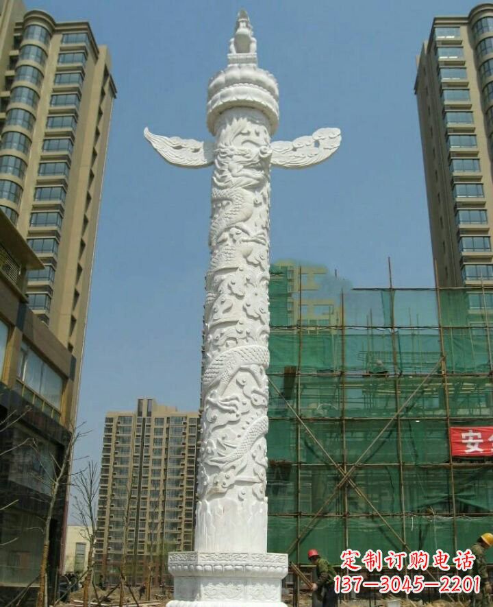 周口汉白玉华表石雕