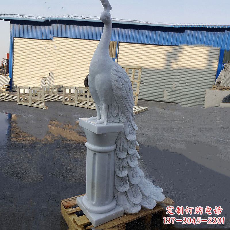 周口汉白玉孔雀雕塑,传承艺术精髓