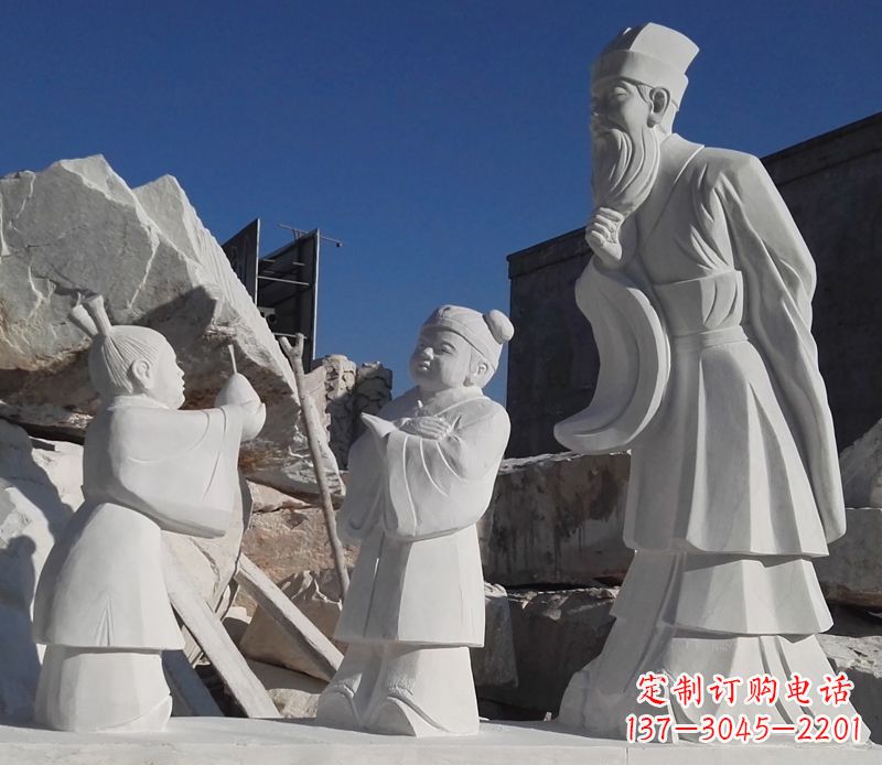 周口以孔融让梨石雕塑陪伴你的每一天