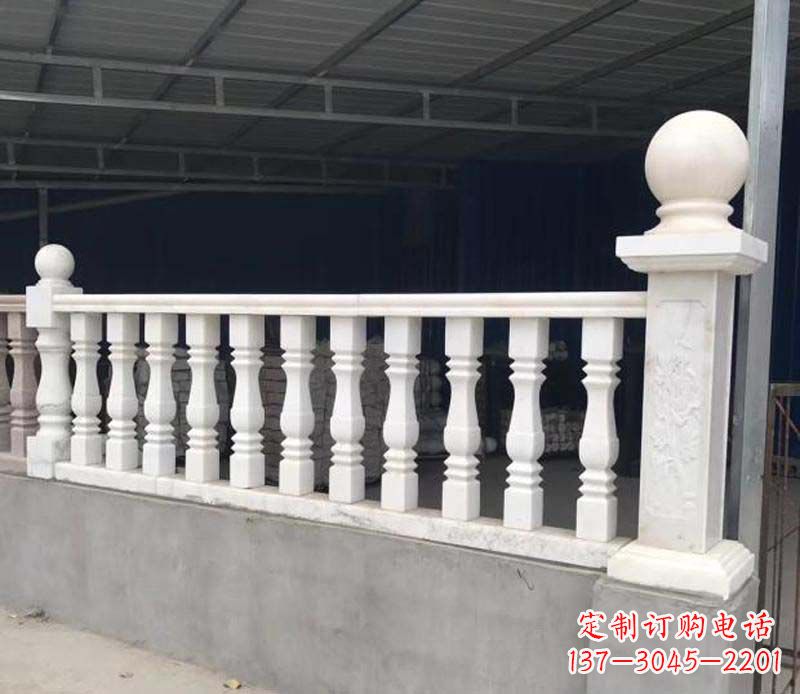周口中领雕塑,汉白玉栏杆景观雕塑定制