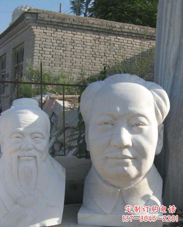 周口汉白玉毛主席头像近代伟人石雕