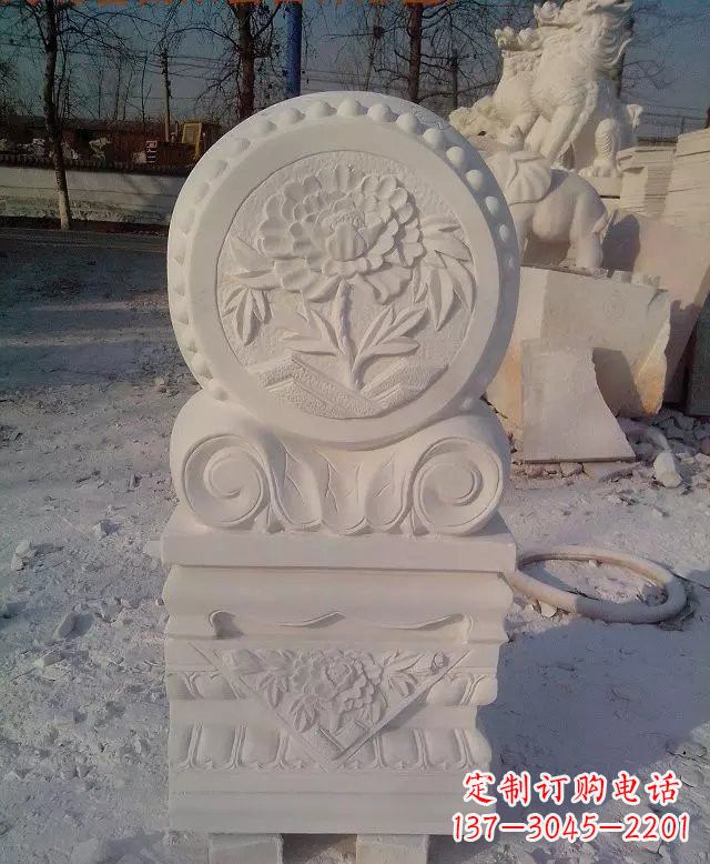 周口汉白玉门墩雕塑是一种特殊的雕塑艺术品,雕…