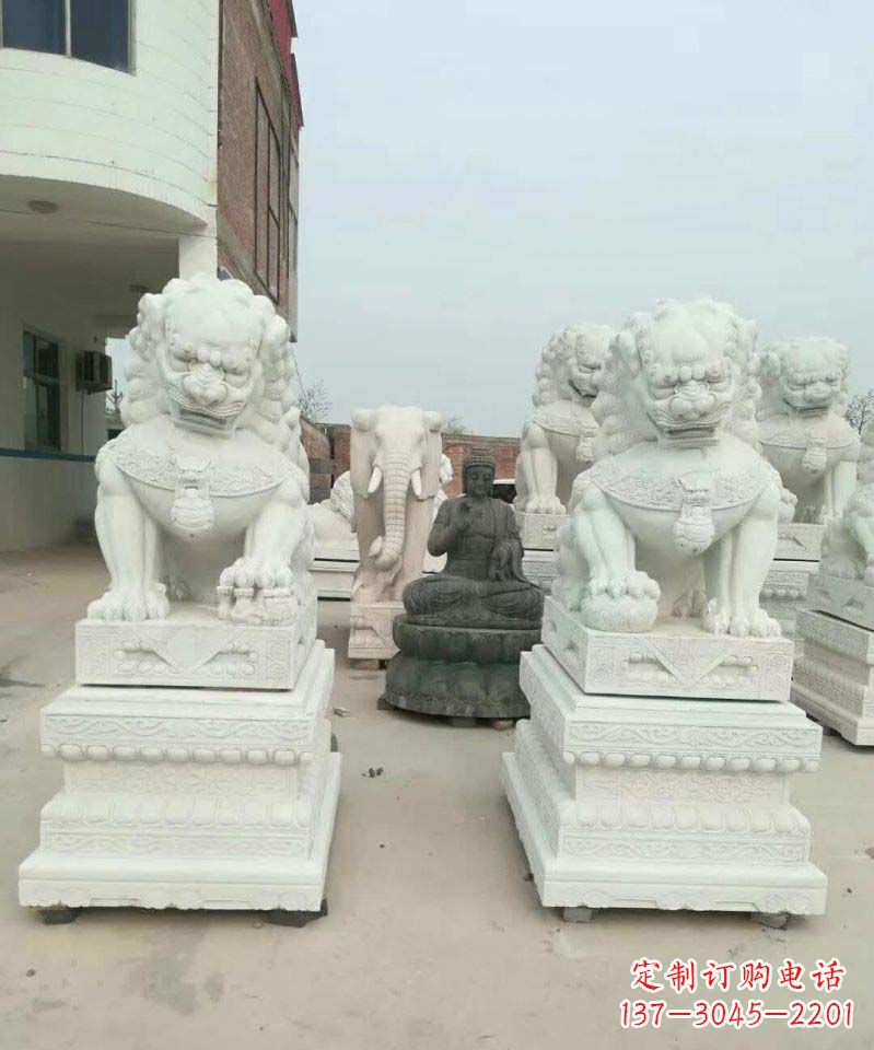 周口精美狮子雕塑,复古典雅高贵