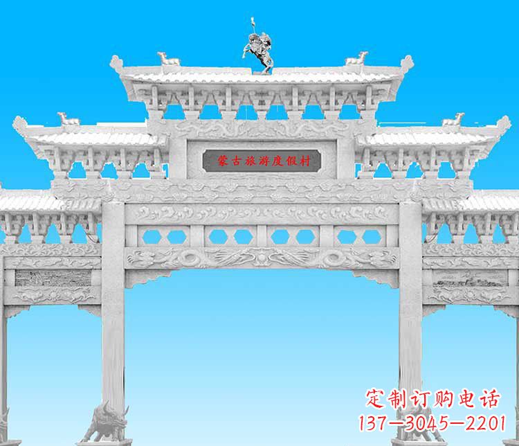 周口汉白玉牌楼雕塑,传承经典之美