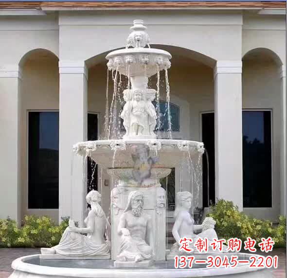 周口汉白玉人物喷泉雕塑