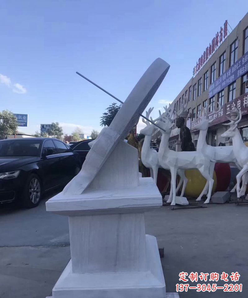 周口汉白玉日晷雕塑 (2)
