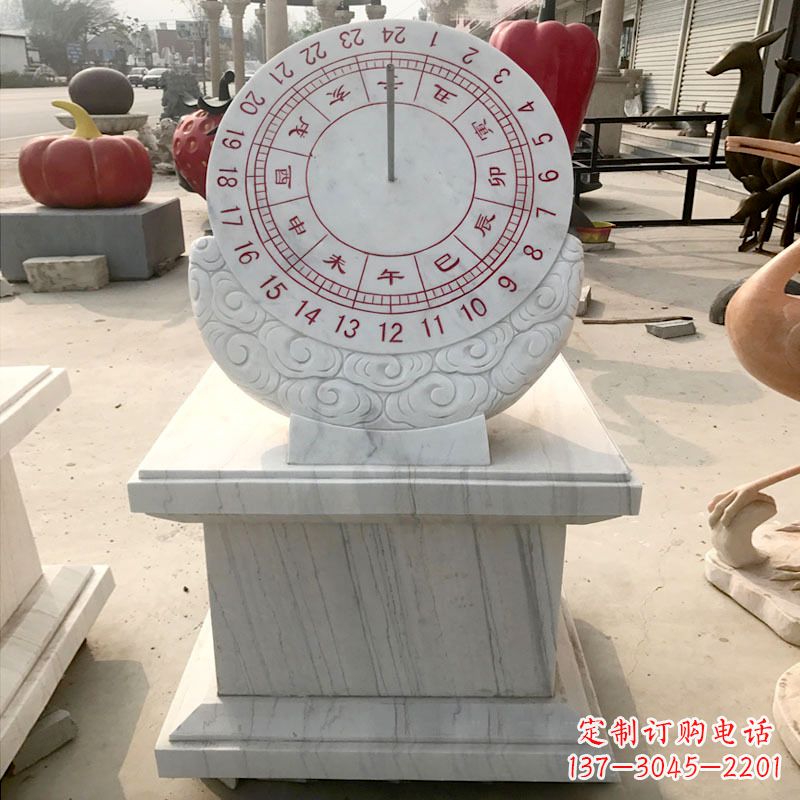 周口精美汉白玉日晷石雕,给您带来精致的收藏价值