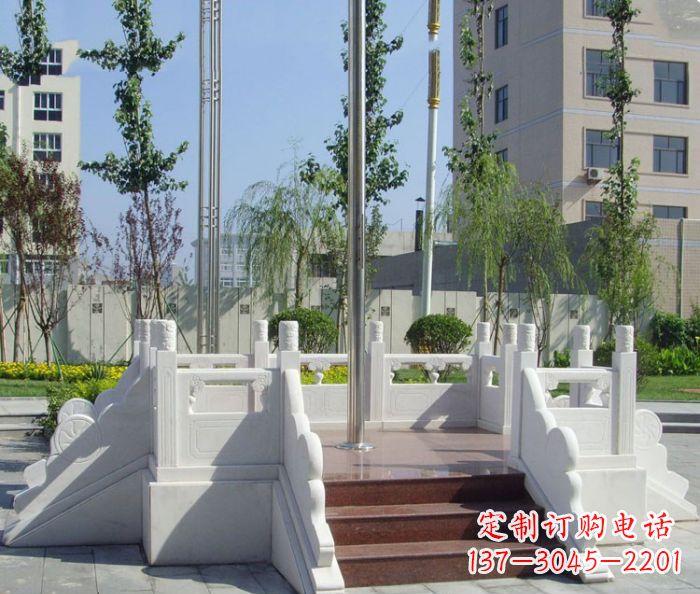 周口汉白玉升旗台校园石雕