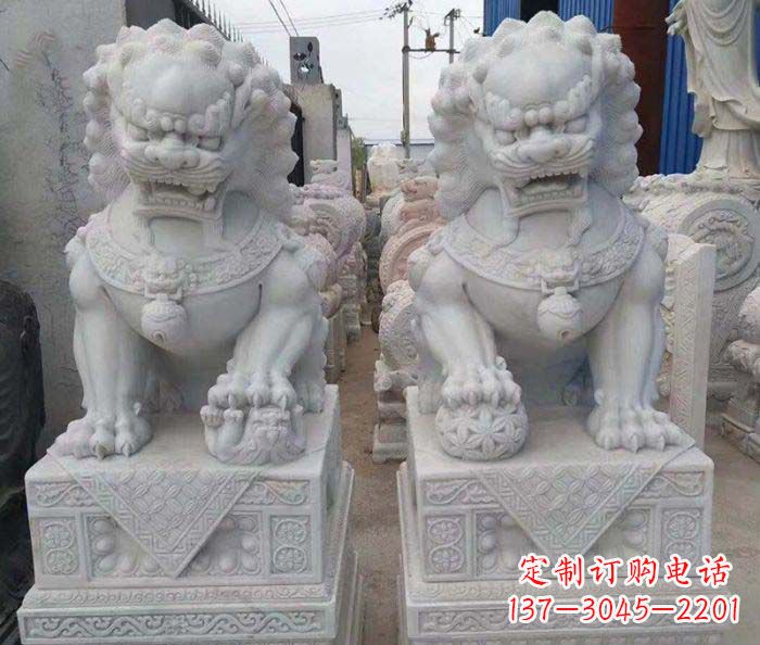 周口中领雕塑狮子石雕助您招财无忧