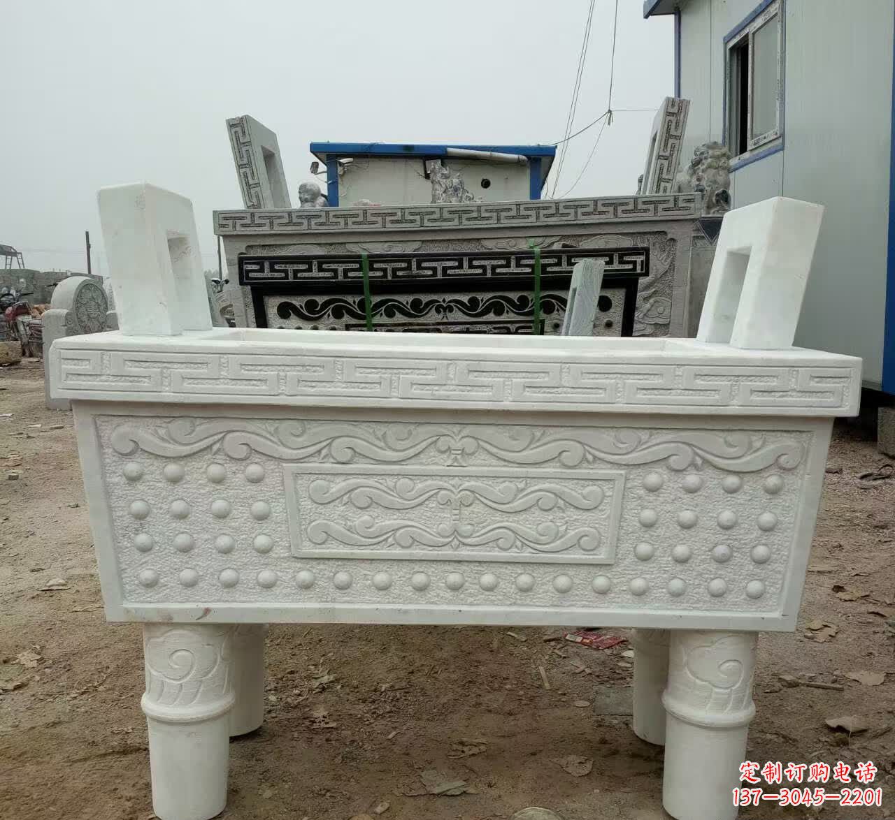 周口汉白玉香炉石雕定制