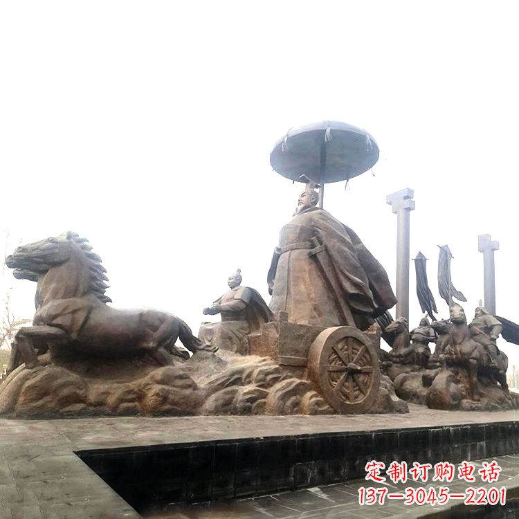 周口中国历史传奇汉武帝铜雕塑