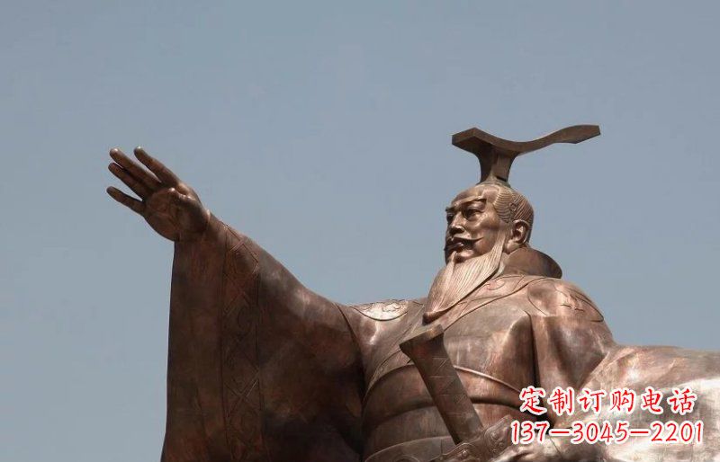 周口汉武帝古代人物铜雕