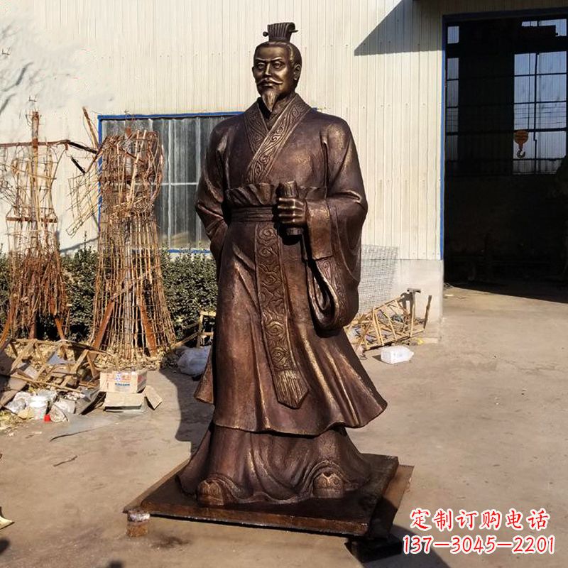 周口高质量汉武帝刘彻铜雕塑像