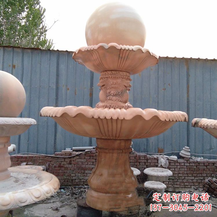 周口专业定制红色风水球雕塑定制