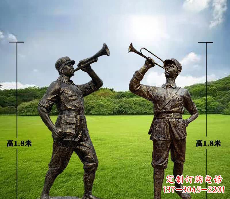周口红色文化经典——红军铜雕