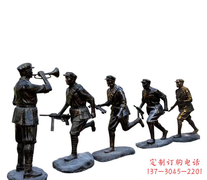周口传承红色精神,红军铜雕震撼人心