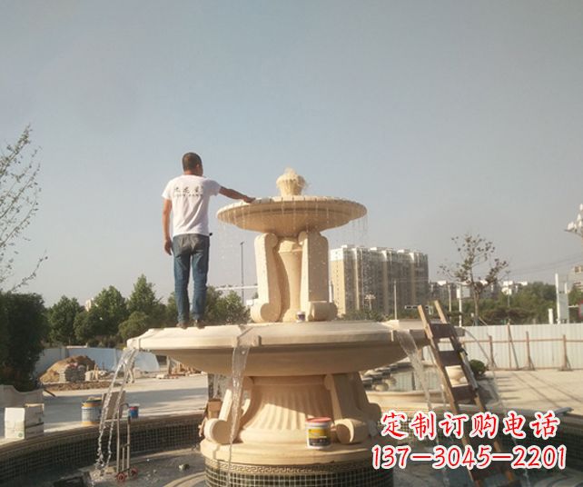 周口艺术喷泉石雕,实现室外屋顶空间美化
