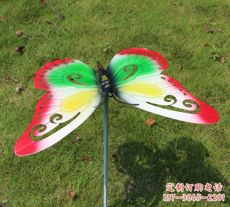 周口户外园林铁艺蝴蝶插件雕塑