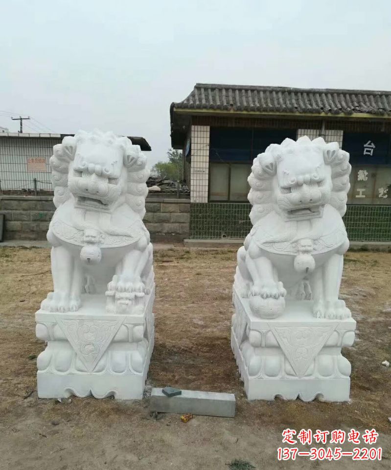 周口定制精美户外镇宅狮子石雕