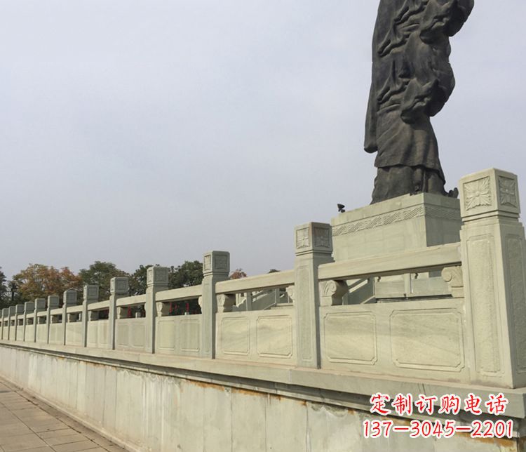 周口精美的护城河大理石栏板雕塑