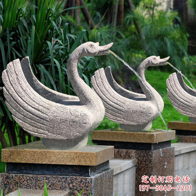 周口尊贵的花岗岩天鹅喷水雕塑