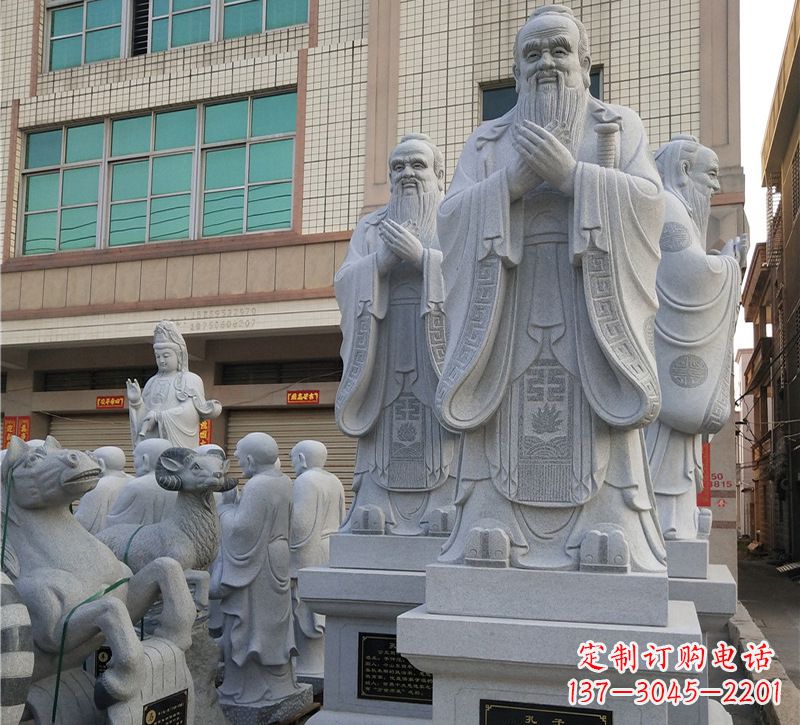 周口华农孔子像校园雕塑
