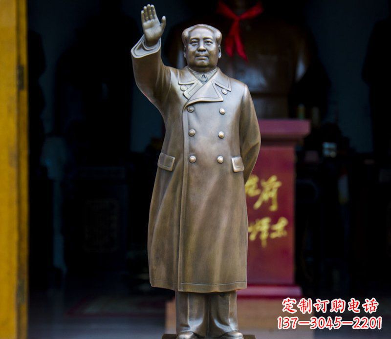 周口挥手的主席广场铜雕景观雕塑