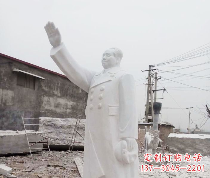 周口挥手毛泽东伟人石雕 (2)