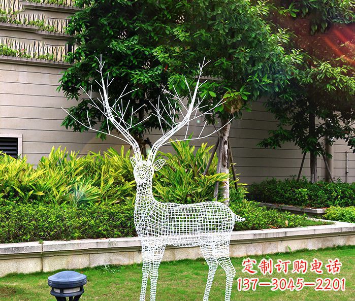 周口创造魅力的麋鹿不锈钢雕塑