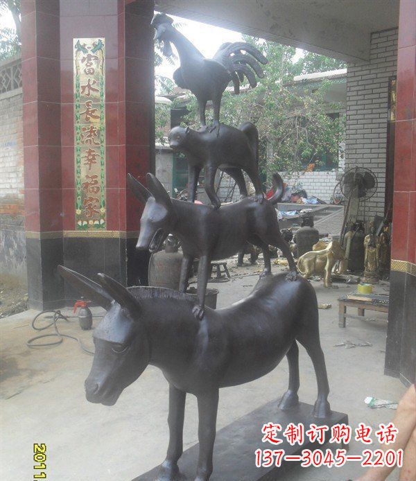 周口鸡猴狗马景观动物铜雕