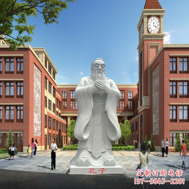 周口高雅&别致的胶州东湖孔子雕像,精美之作