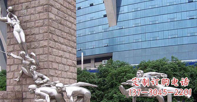 周口不锈钢运动员人物雕塑