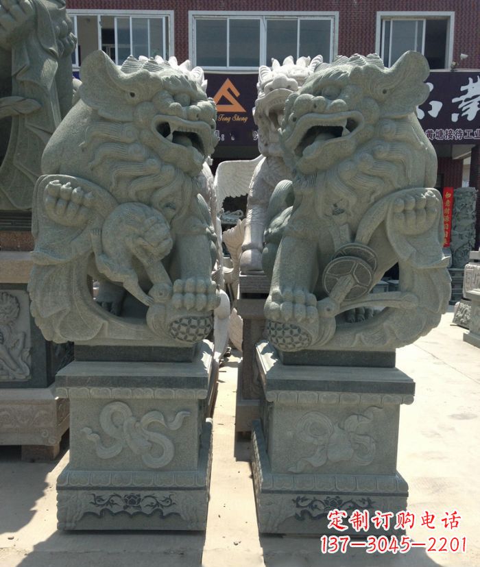 周口南方风石雕狮子，纯手工为你独一无二