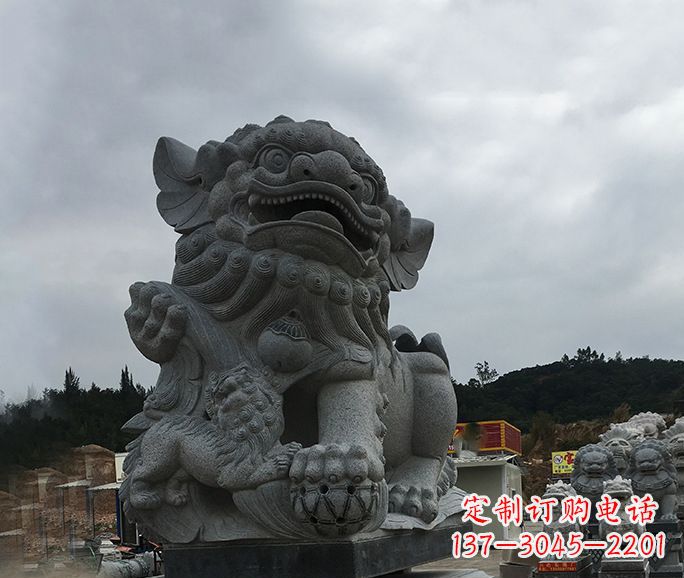 周口南方狮子石雕,让街边景观更加美观
