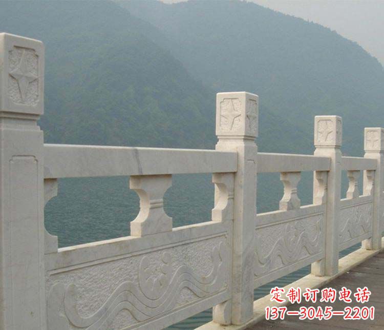 周口中领雕塑:景区大理石栏板石雕
