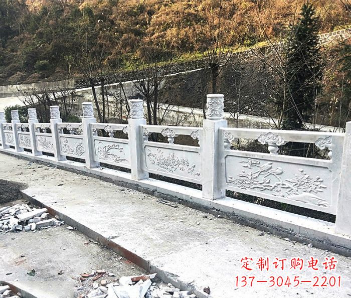 周口景区大理石栏杆石雕 (2)