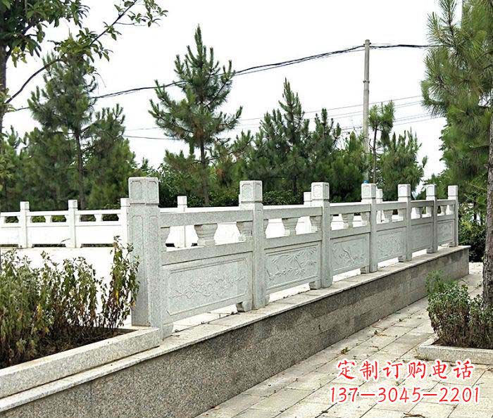 周口景区大理石栏杆石雕_2