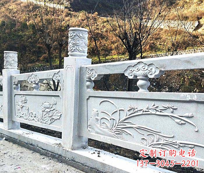 周口领雕-汉白玉石浮雕栏板