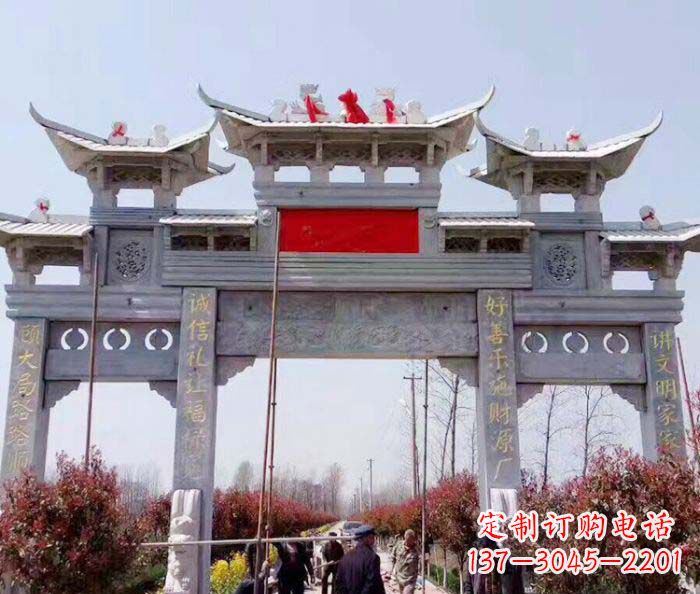 周口传承经典,尊崇古风:牌坊石雕