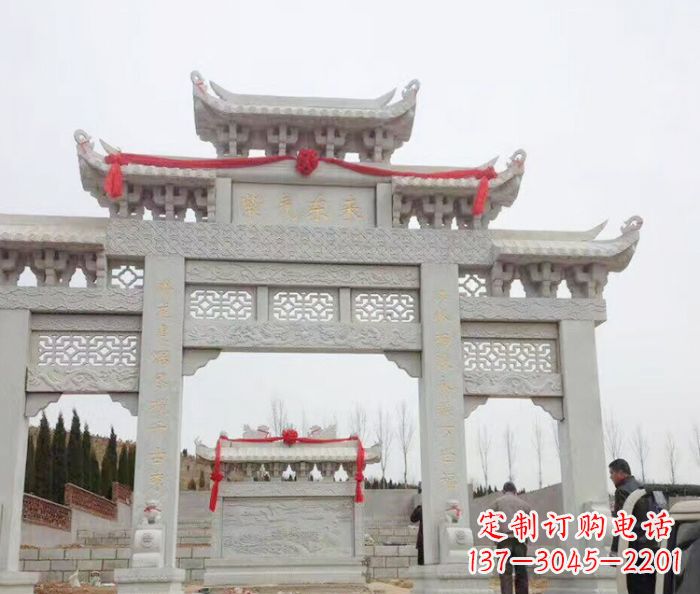 周口中领雕塑专业定制牌坊石雕